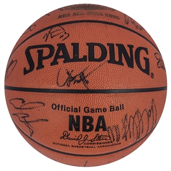 2005 NBA All-Star Rookie Challenge Game Used & Multi-Signed Basketball With 23 Signatures Including LeBron James, Dwyane Wade, Carmelo Anthony & More! (PSA/DNA & Player LOA)